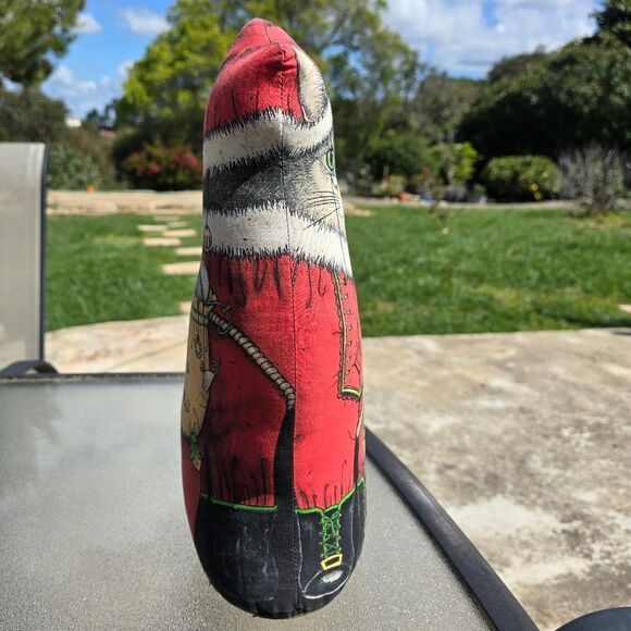 Vintage 15" Christmas Cat Doorstop The Toy Works Santa Paws Dorothy Dear Design - Picture 4 of 9